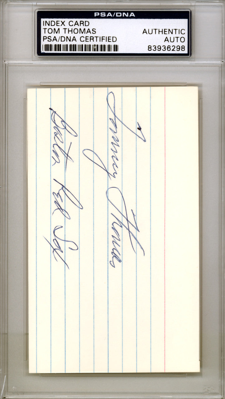 Al Tommy Thomas Autographed 3x5 Index Card Boston Red Sox PSA/DNA #83936298