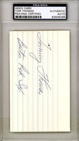 Al Tommy Thomas Autographed 3x5 Index Card Boston Red Sox PSA/DNA #83936298