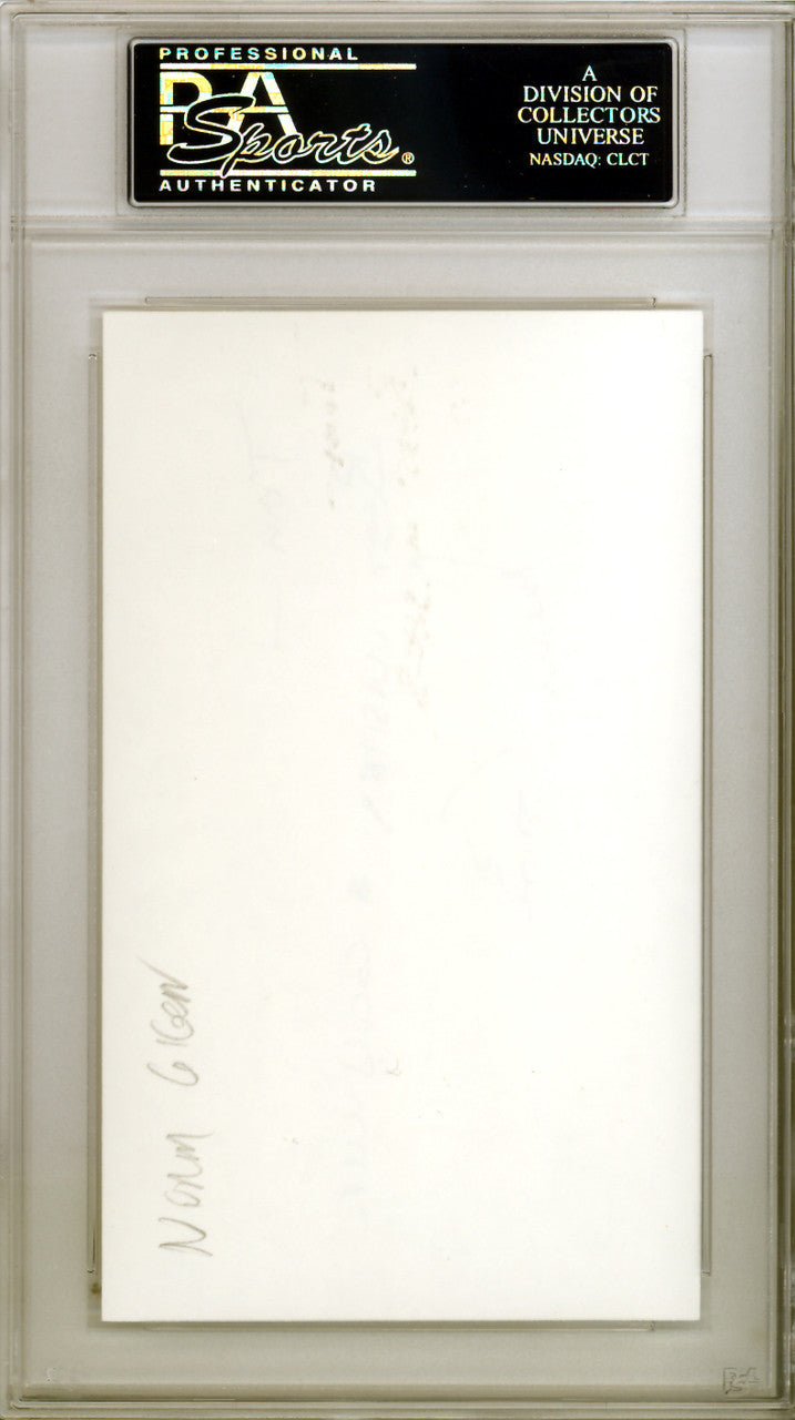 Norm Gigon Autographed 3x5 Index Card Chicago Cubs PSA/DNA #83960486