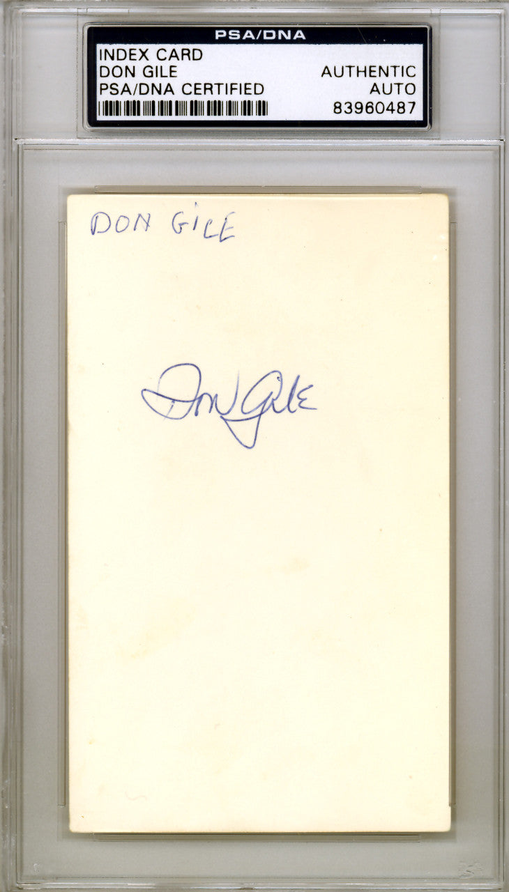 Don Gile Autographed 3x5 Index Card Boston Red Sox PSA/DNA #83960487