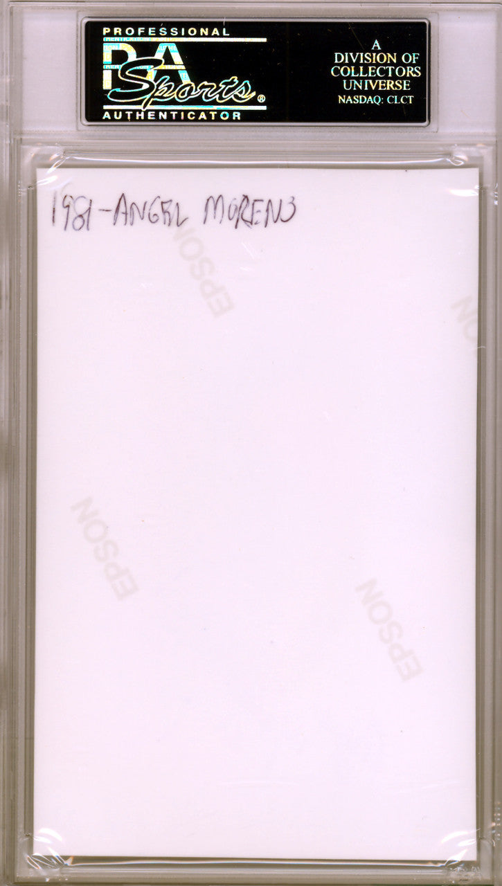 Angel Moreno Autographed 3.5x5.5 Photo California Angels PSA/DNA #83964117