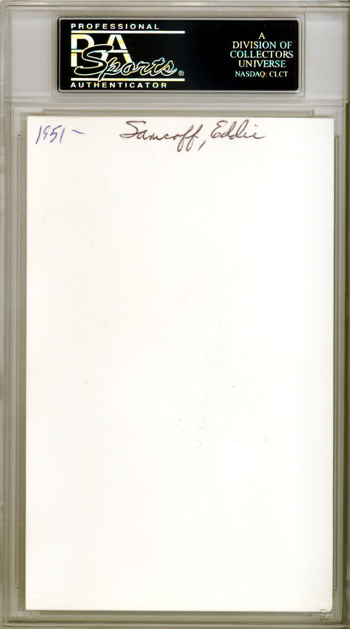 Ed "Eddie" Samcoff Autographed 3.5x5.5 Photo Philadelphia A's PSA/DNA #83964143