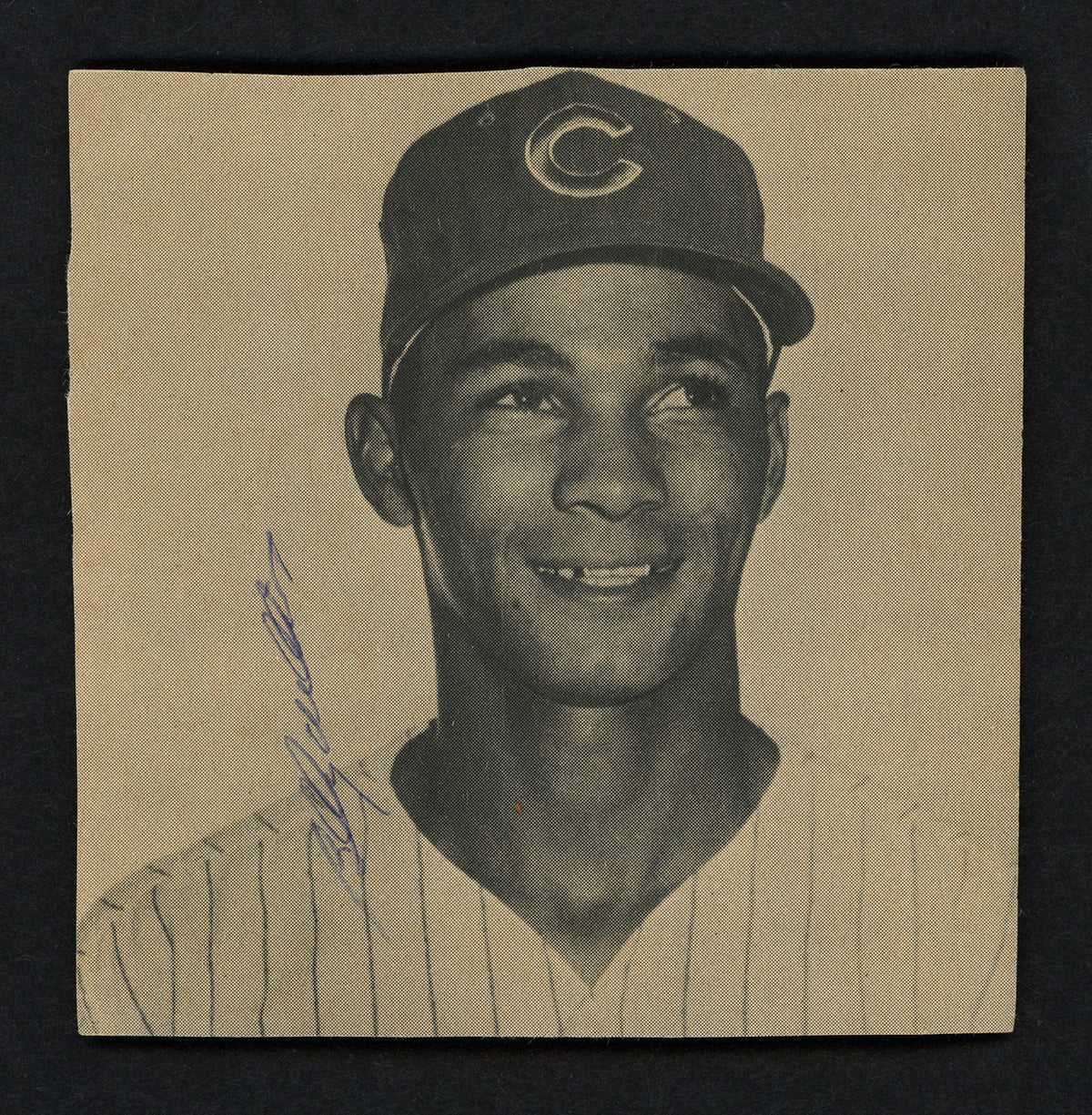 Billy Williams Autographed 4x4 Newspaper Page Photo Chicago Cubs SKU #156631