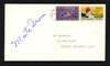 Monte Irvin Autographed 3.5x6.5 Postal Cover New York Giants SKU #156644