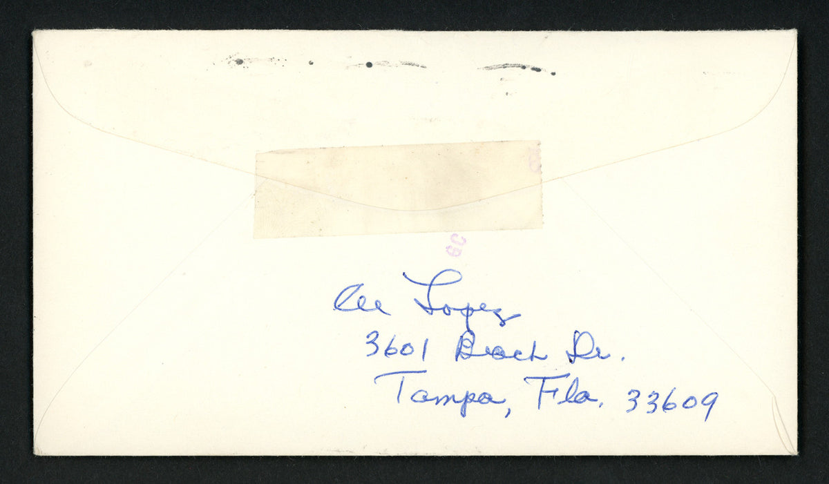 Al Lopez Autographed 3.5x6.5 Postal Cover Chicago White Sox Signed Twice SKU #156648
