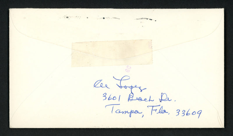 Al Lopez Autographed 3.5x6.5 Postal Cover Chicago White Sox Signed Twice SKU #156648