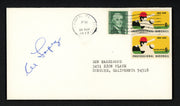 Al Lopez Autographed 3.5x6.5 Postal Cover Chicago White Sox Signed Twice SKU #156648