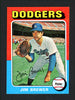 Jim Brewer Autographed 1975 Topps Mini Card #163 Los Angeles Dodgers SKU #165237