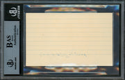 DiMaggio Brothers Autographed 3x5 Index Card With Joe, Dom & Vince DiMaggio Beckett BAS #11484739