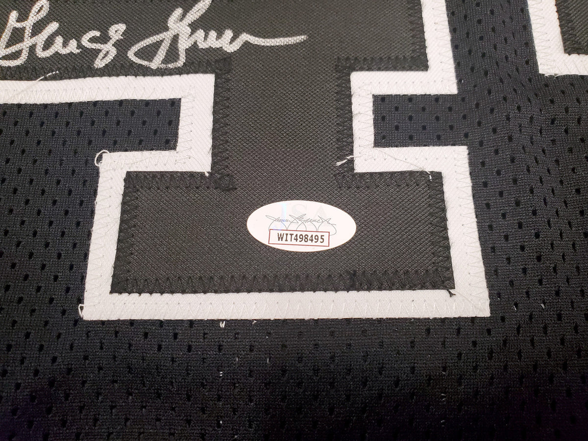 San Antonio Spurs George Gervin Autographed Black Jersey JSA Stock #197002