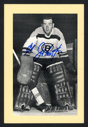 Ed Johnston Autographed 1944-63 Beehive 4.5x6.5 Photo Boston Bruins SKU #160632
