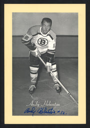 Andy Hebenton Autographed 1944-63 Beehive 4.5x6.5 Photo Boston Bruins SKU #160637