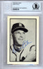 Dave Cole Autographed 1953 Bowman Reprint Card #38 Milwaukee Braves Beckett BAS #9888189