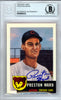 Preston Ward Autographed 1953 Topps Archives Card #173 Chicago Cubs Beckett BAS #9888233