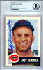Andy Seminick Autographed 1953 Topps Archives Card #153 Cincinnati Reds Beckett BAS #9888247