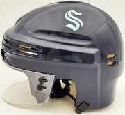 Morgan Geekie Autographed Seattle Kraken Blue Mini Helmet Fanatics Holo Stock #197085