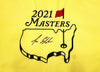 Lee Elder Autographed Yellow 2021 Masters Pin Flag Beckett BAS Stock #197115