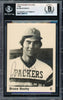 Bruce Bochy Autographed 1976 TCMA Rookie Card #4 Dubuque Packers Beckett BAS #17068783