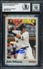 Julio Rodriguez Autographed 2019 Topps Heritage Minors Rookie Card #121 Seattle Mariners Auto Grade Gem Mint 10 Beckett BAS #17037793
