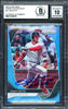Juan Soto Autographed 2020 Panini Prizm Carolina Blue Card #47 New York Mets Auto Grade Gem Mint 10 Beckett BAS #17039191