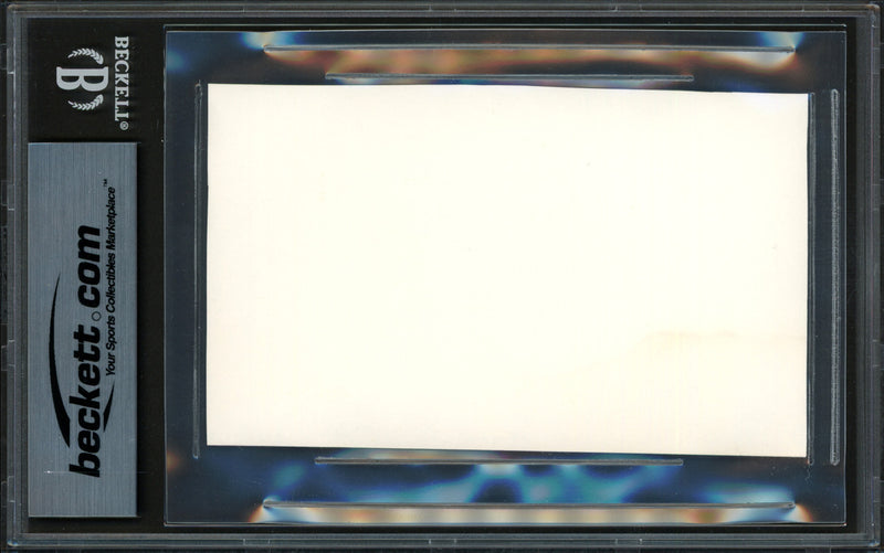 Nolan Ryan Autographed 3x5 Index Card New York Mets, Texas Rangers Vintage Signature Beckett BAS #17070466