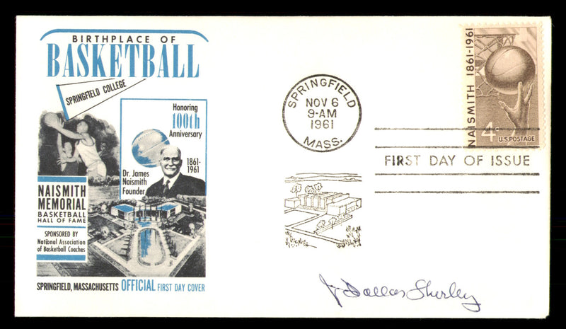 Dallas Shirley Autographed 1961 First Day Cover NBA Referee SKU #234867