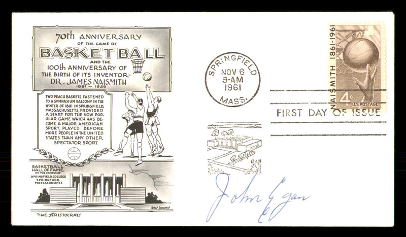 Johnny Egan Autographed 1961 First Day Cover Lakers Knicks SKU #234868