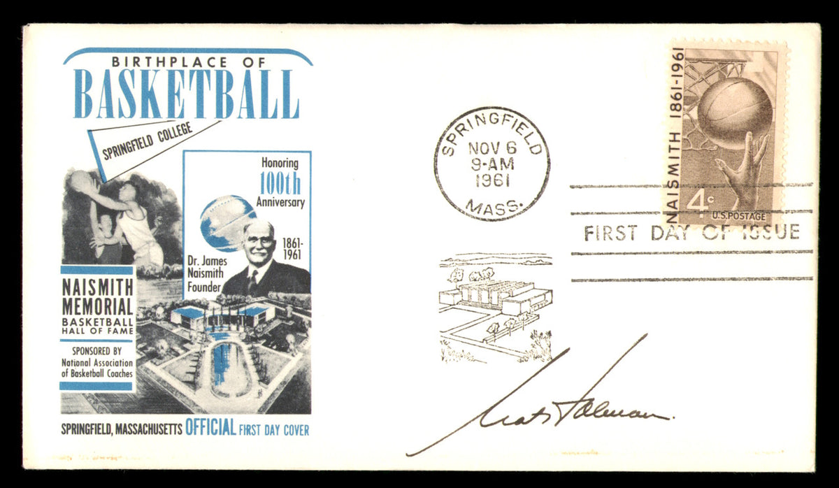 Nat Holman Autographed 1961 First Day Cover Boston Celtics SKU #234878