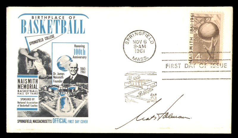 Nat Holman Autographed 1961 First Day Cover Boston Celtics SKU #234878