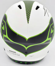 Kam Chancellor Autographed Seattle Seahawks Lunar Eclipse White Full Size Replica Speed Helmet MCS Holo Stock #197178