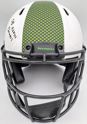 Kam Chancellor Autographed Seattle Seahawks Lunar Eclipse White Full Size Authentic Speed Helmet "SB Champs" MCS Holo Stock #197179