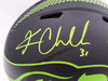 Kam Chancellor Autographed Seattle Seahawks Eclipse Black Full Size Authentic Speed Helmet "SB Champs" MCS Holo Stock #197180