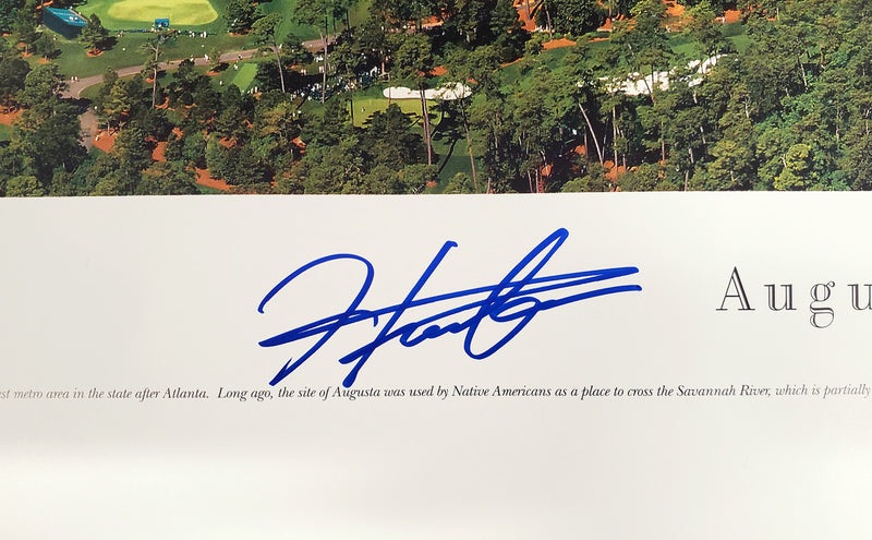 Hideki Matsuyama Autographed 13.5x40 Panoramic Photo Beckett BAS QR Stock #197206