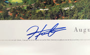 Hideki Matsuyama Autographed Framed 12x36 Panoramic Photo Augusta 2021 Masters Beckett BAS Stock #201283