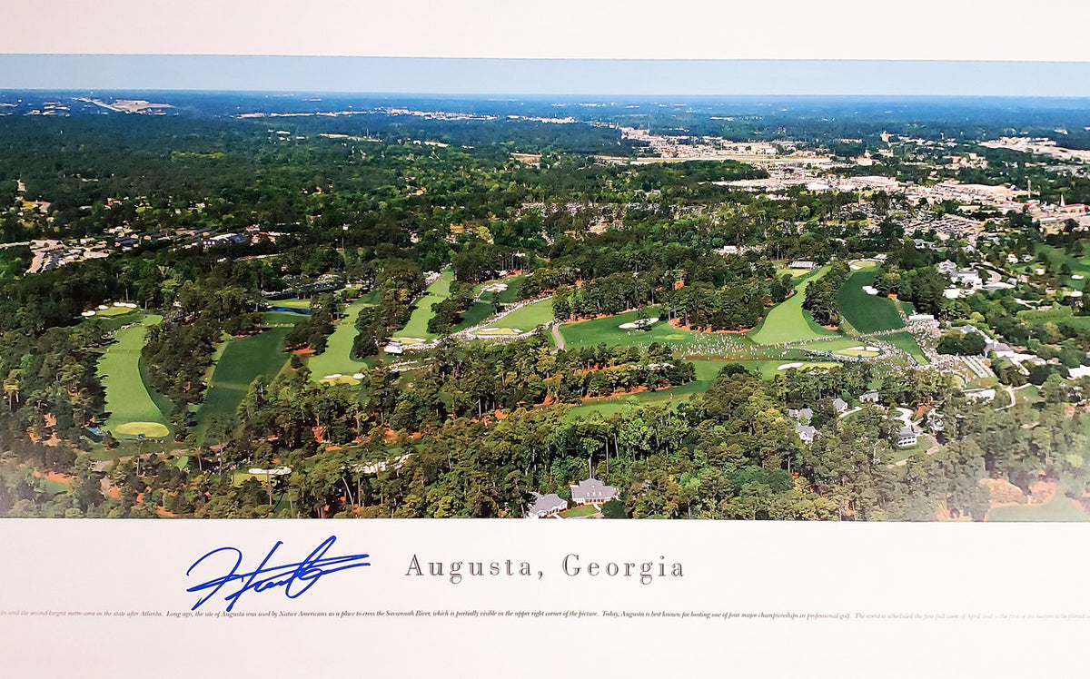 Hideki Matsuyama Autographed 13.5x40 Panoramic Photo Beckett BAS QR Stock #197206