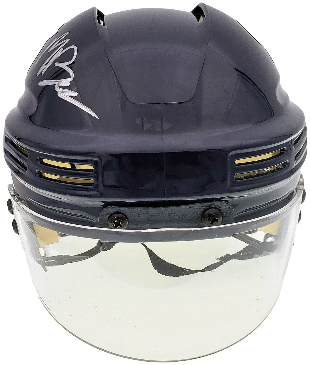 Matty Beniers Autographed Seattle Kraken Blue Mini Helmet Fanatics Holo Stock #197214