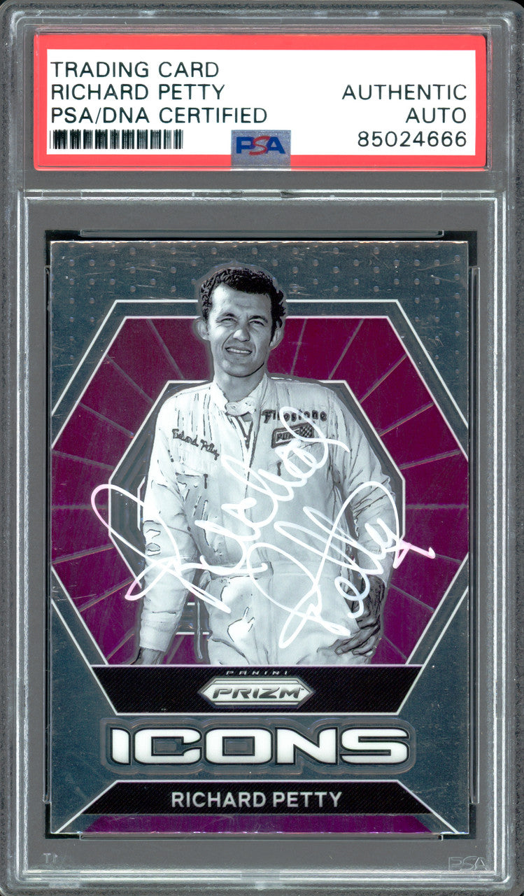 Richard Petty Autographed 2022 Panini Prizm Card #81 Card Nascar PSA/DNA Stock #235071