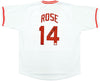 Cincinnati Reds Pete Rose Autographed White Jersey PR Holo Stock #197041