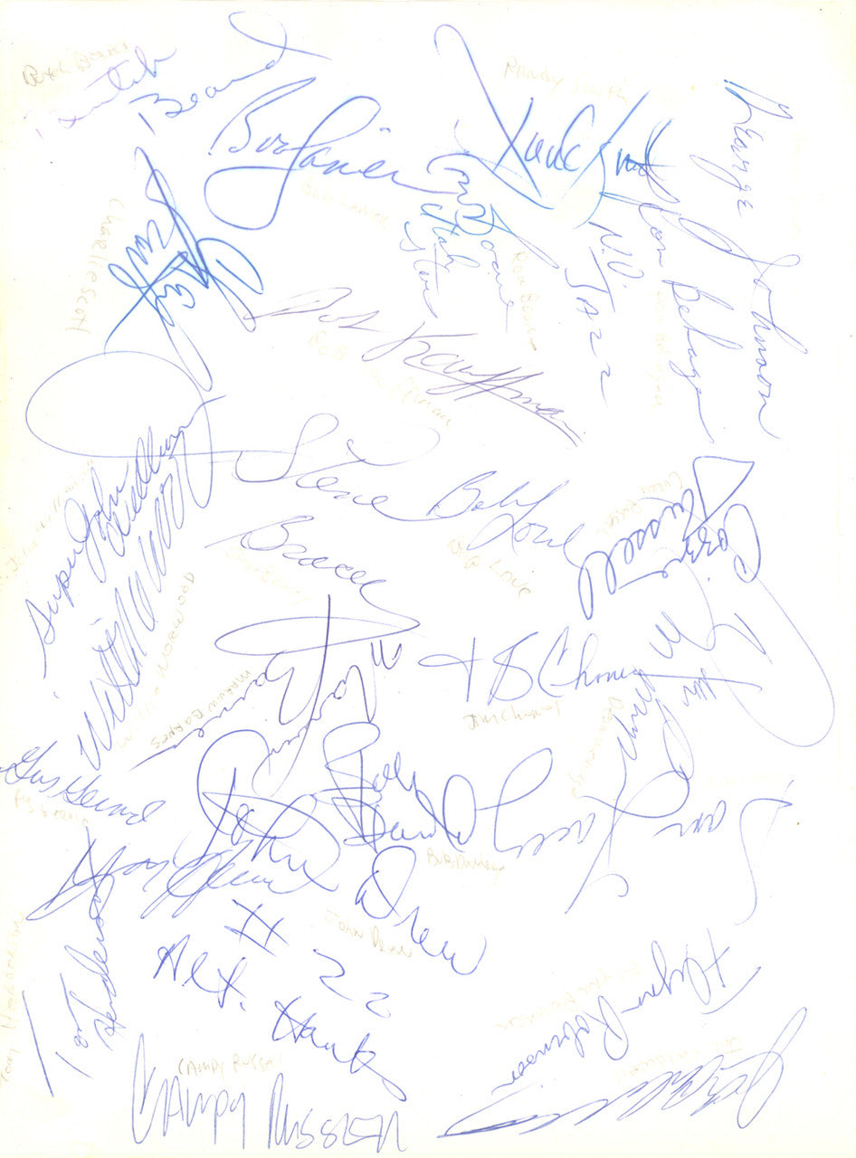 1970's NBA/ABA Greats Autographed 8.5x11 Photo With 24 Total signatures Including John Williamson Beckett BAS #A06359
