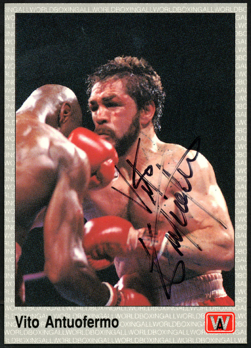 Vito Antuofermo Autographed 1991 All World Card #2 SKU #148274