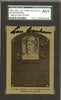 Lou Boudreau Autographed 1989 HOF Metallic Plaque Card Cleveland Indians JSA #B15230