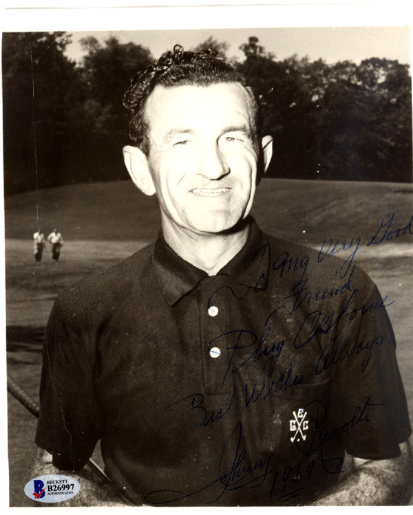 Johnny Revolta Autographed 7.5x9 Photo "Best Wishes" Beckett BAS #B26997