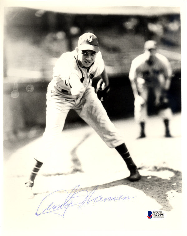 Andy Hausen Autographed 8x10 Photo New York Giants Beckett BAS #B27991