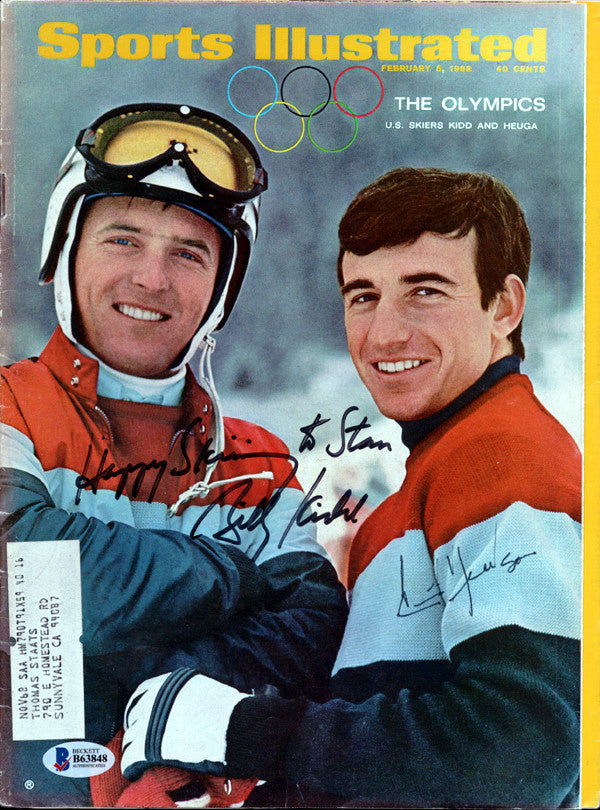 Billy Kidd & Jimmy Huega Autographed Sports Illustrated Magazine Winter Olympics "To Stan" Beckett BAS #B63848
