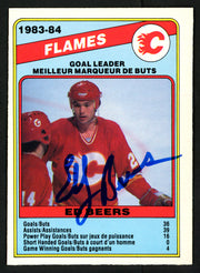 Ed Beers Autographed 1984-85 O-Pee-Chee Card #354 Calgary Flames SKU #151876