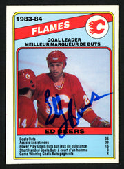 Ed Beers Autographed 1984-85 O-Pee-Chee Card #354 Calgary Flames SKU #151877