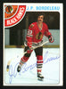 J.P. JP Bordeleau Autographed 1978-79 Topps Card #101 Chicago Blackhawks SKU #153527