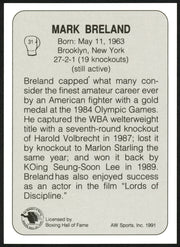 Mark Breland Autographed 1991 All World Card "84 Gold" SKU #148215