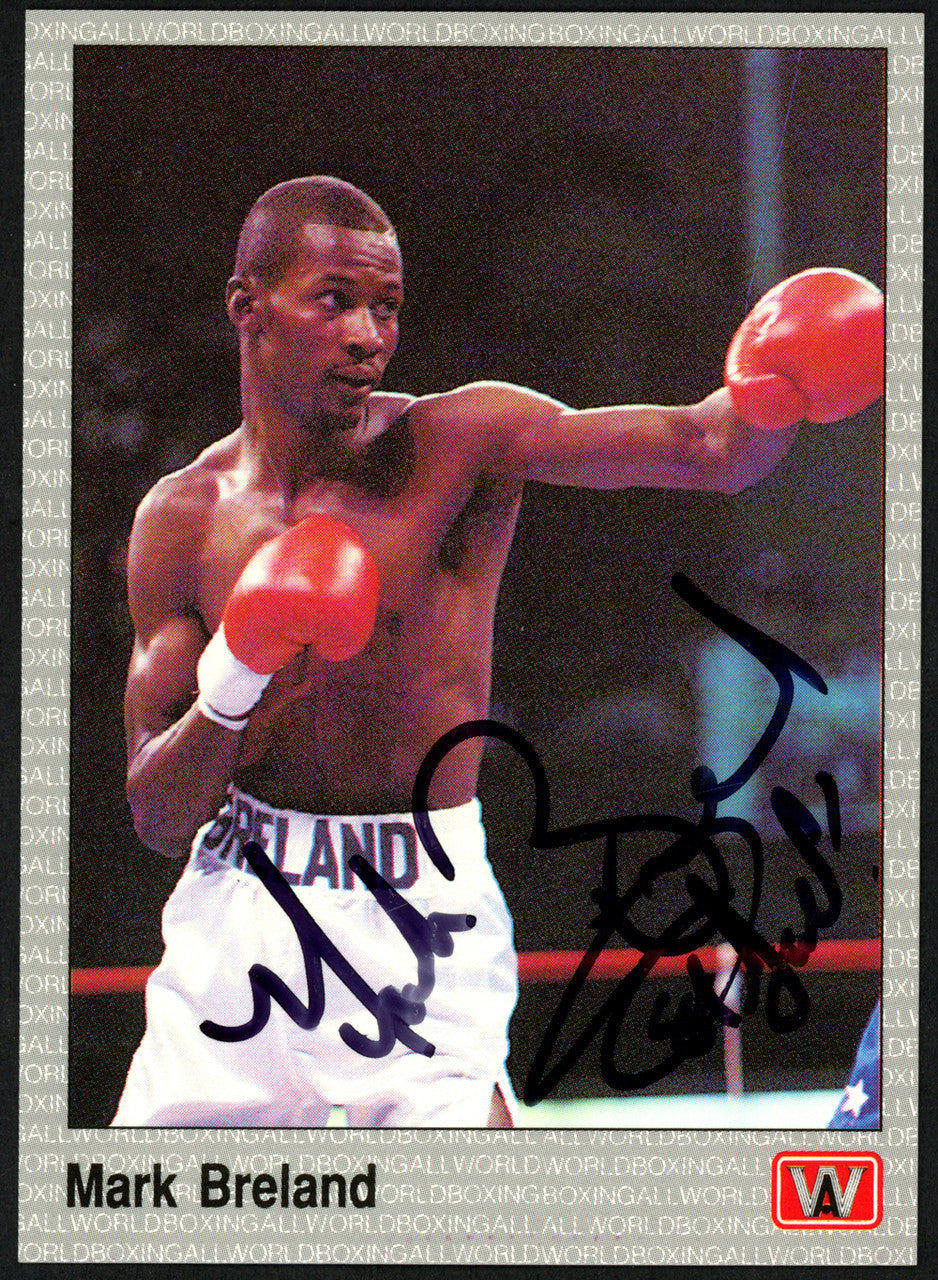 Mark Breland Autographed 1991 All World Card "84 Gold" SKU #148215