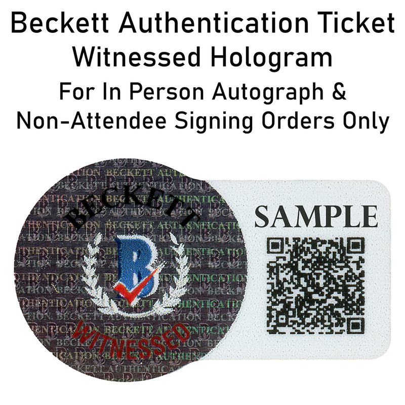 Beckett Authentication Ticket For Autograph Signings